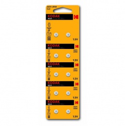 Kodak AG11 (361) LR721, LR58 MAX Button Cell